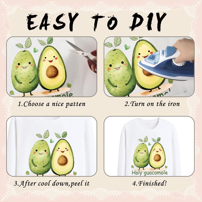 Dazoratix Baby Iron on Transfers - 20 Sheets Cute Locally Grown DTF Ready to Press Heat Patches for Onesies Vinyl Bulk Veggin Decals for T Shirts Bodysuit Bibs Baby Shower Decorations Bag DIY Crafts - Image 5