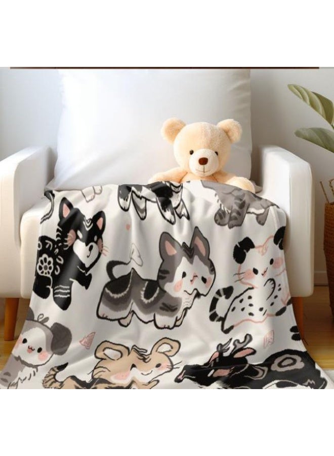 general Baby and children's cartoon flannel thin blanket (warm and comfortable, suitable for sleep, game use) 70cm*100cm - Image 3
