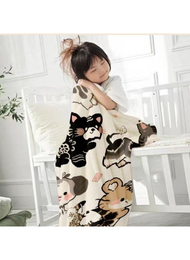general Baby and children's cartoon flannel thin blanket (warm and comfortable, suitable for sleep, game use) 70cm*100cm - Image 1