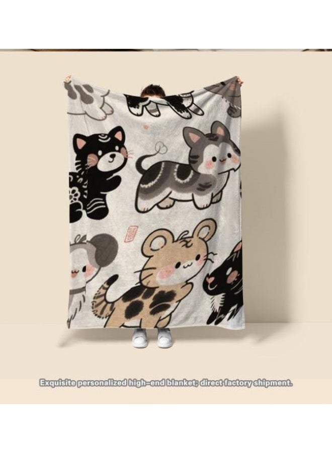 general Baby and children's cartoon flannel thin blanket (warm and comfortable, suitable for sleep, game use) 70cm*100cm - Image 2