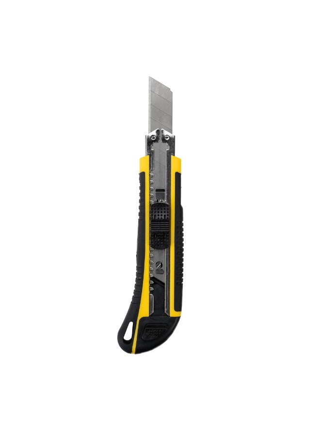 Restaurantware Handy Tek 6.7 Inch Utility Knives, 4 Heavy Duty Box Knives - Retractable, Built-In Lock, Yellow Plastic Box Cutters, Sharp Blade, For Opening Boxes And Packages  - Image 2