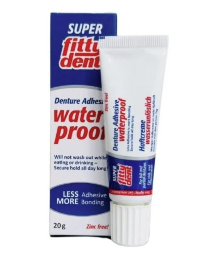 super fitty dent denture adhesive waterproof 20gm