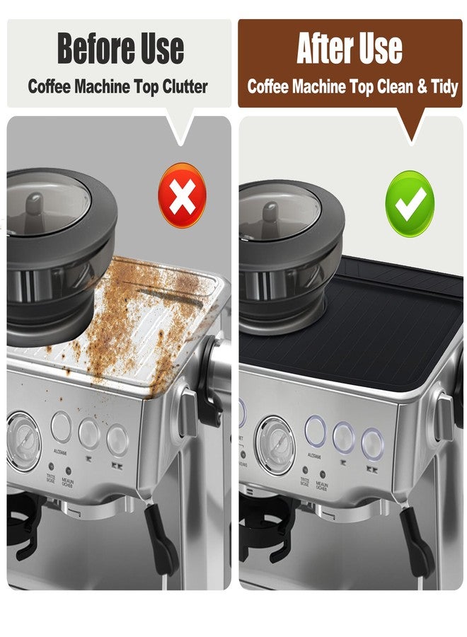 KIDOT Coffee Tamping Mat for Breville 876, Food Grade Silicone Breville Espresso Machine Mat, Non-slip Breville Mat with Raised Edges, Waterproof Heat Resistant Coffee Machine Top Cover Mat - Image 3