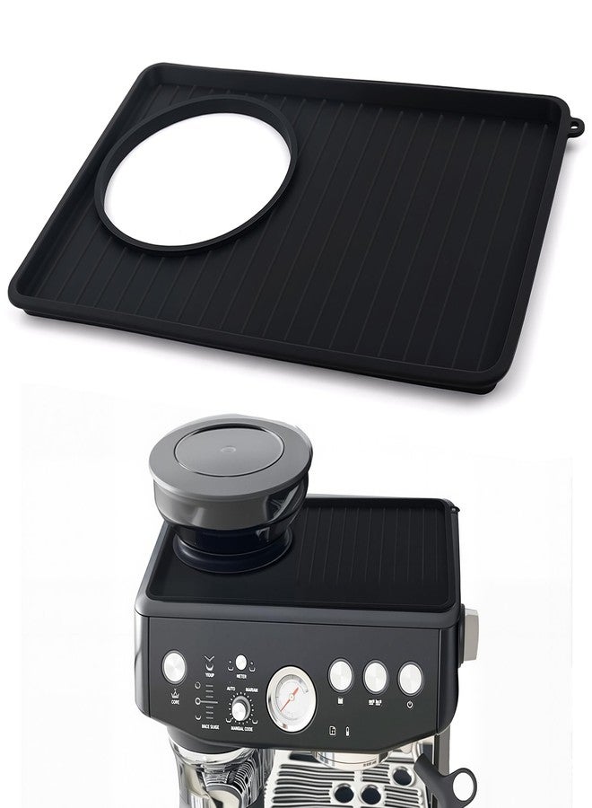 KIDOT Coffee Tamping Mat for Breville 876, Food Grade Silicone Breville Espresso Machine Mat, Non-slip Breville Mat with Raised Edges, Waterproof Heat Resistant Coffee Machine Top Cover Mat - Image 1