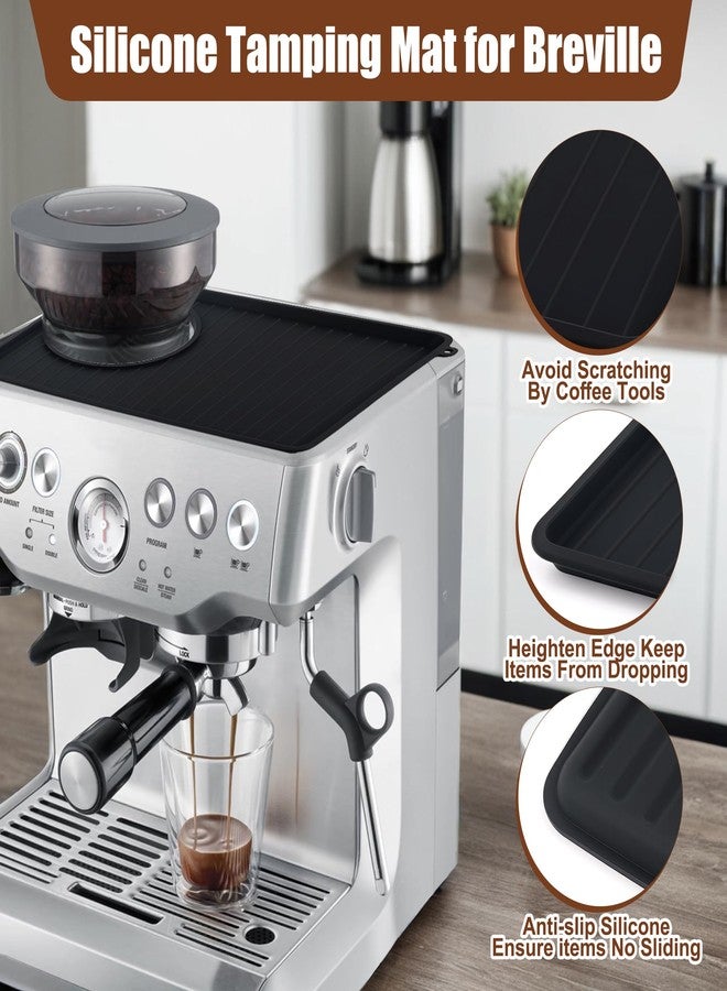 KIDOT Coffee Tamping Mat for Breville 876, Food Grade Silicone Breville Espresso Machine Mat, Non-slip Breville Mat with Raised Edges, Waterproof Heat Resistant Coffee Machine Top Cover Mat - Image 4