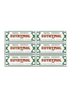 Euthymol Pack Of 6 Original Toothpaste 6 x 75ml 
