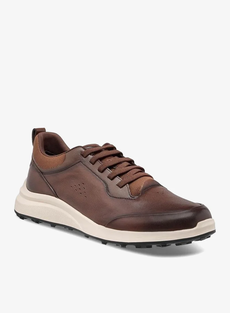 DUCHINI Men Perforated Leather Sneakers