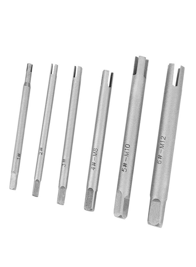 Focket Steel Screw Extractor Set Strong High Speed Steel Stripped Screw Tap Remover for Industrial and ScrewFastener Removal (6PCS) - Image 2