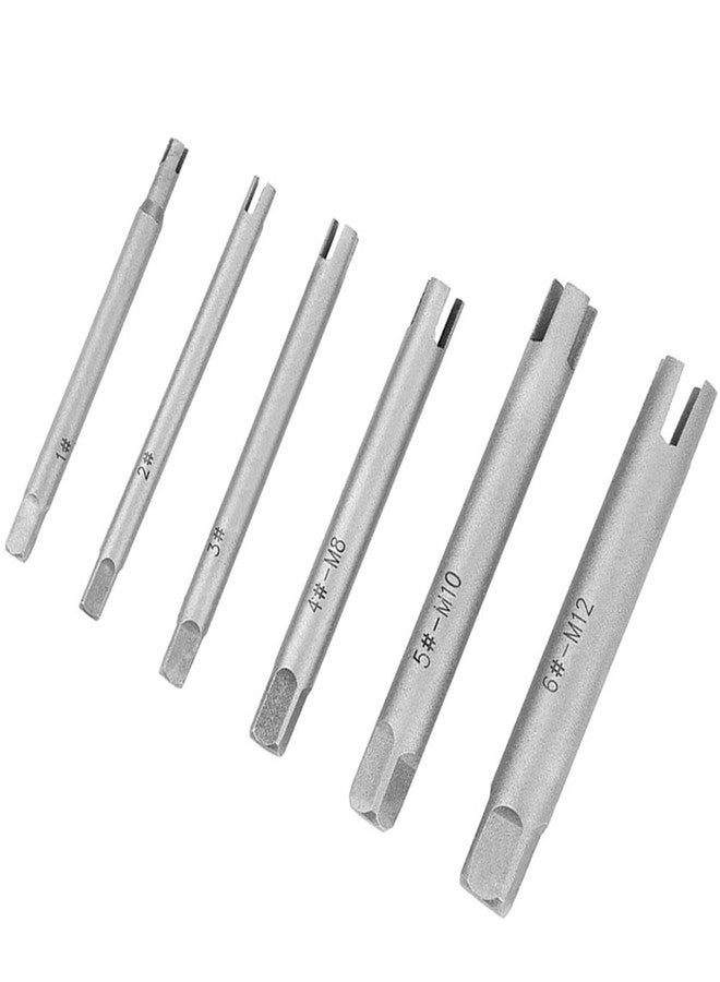 Focket Steel Screw Extractor Set Strong High Speed Steel Stripped Screw Tap Remover for Industrial and ScrewFastener Removal (6PCS) - Image 4