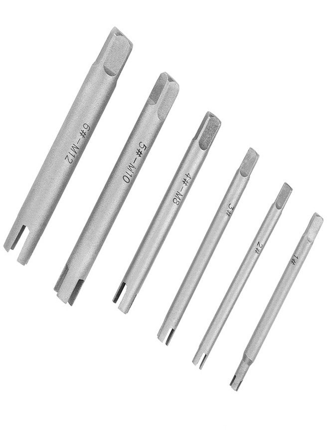 Focket Steel Screw Extractor Set Strong High Speed Steel Stripped Screw Tap Remover for Industrial and ScrewFastener Removal (6PCS) - Image 3
