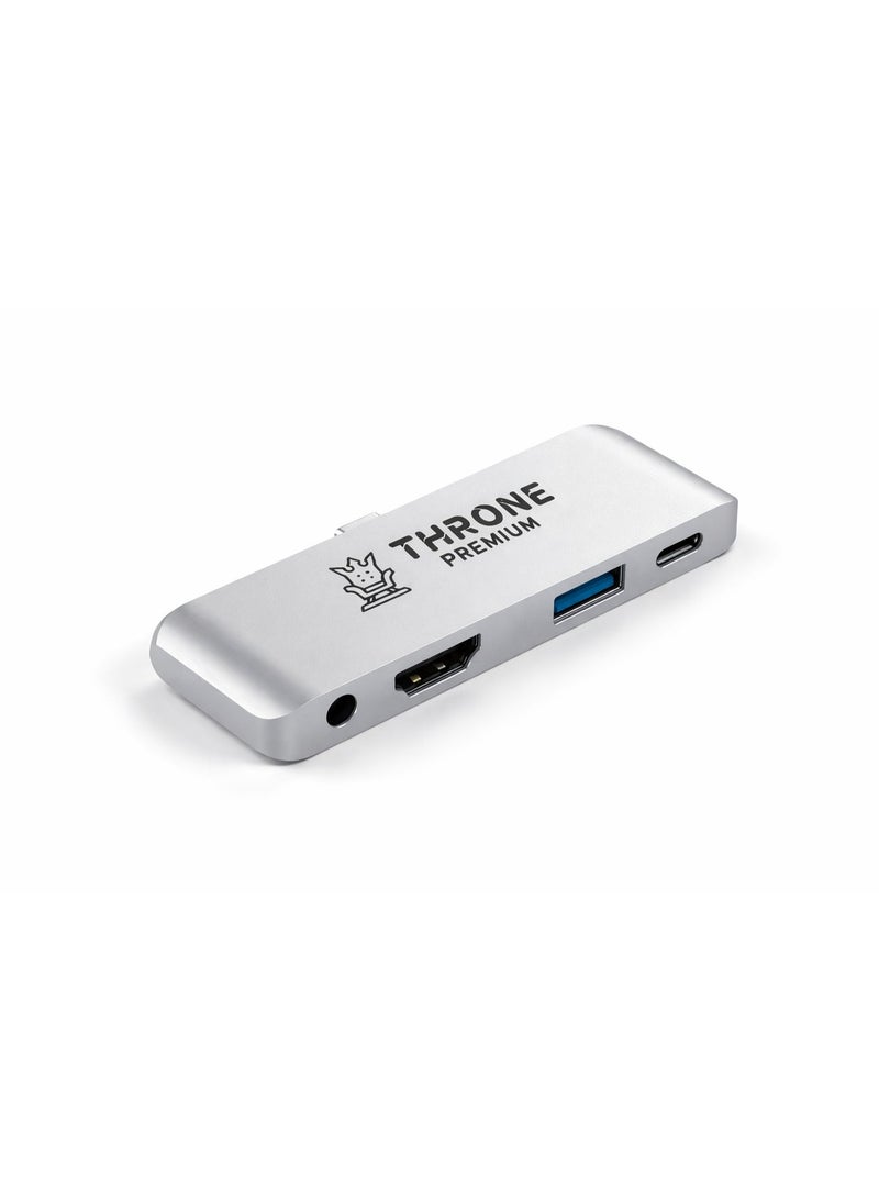 Throne Premium Type-C HD 4K Card Reader & Multiport Hub – USB 3.0, HDMI 4K Output, SD/TF Card Reader, PD Charging Port – Compatible with MacBook, Laptop & Smartphones - Image 1