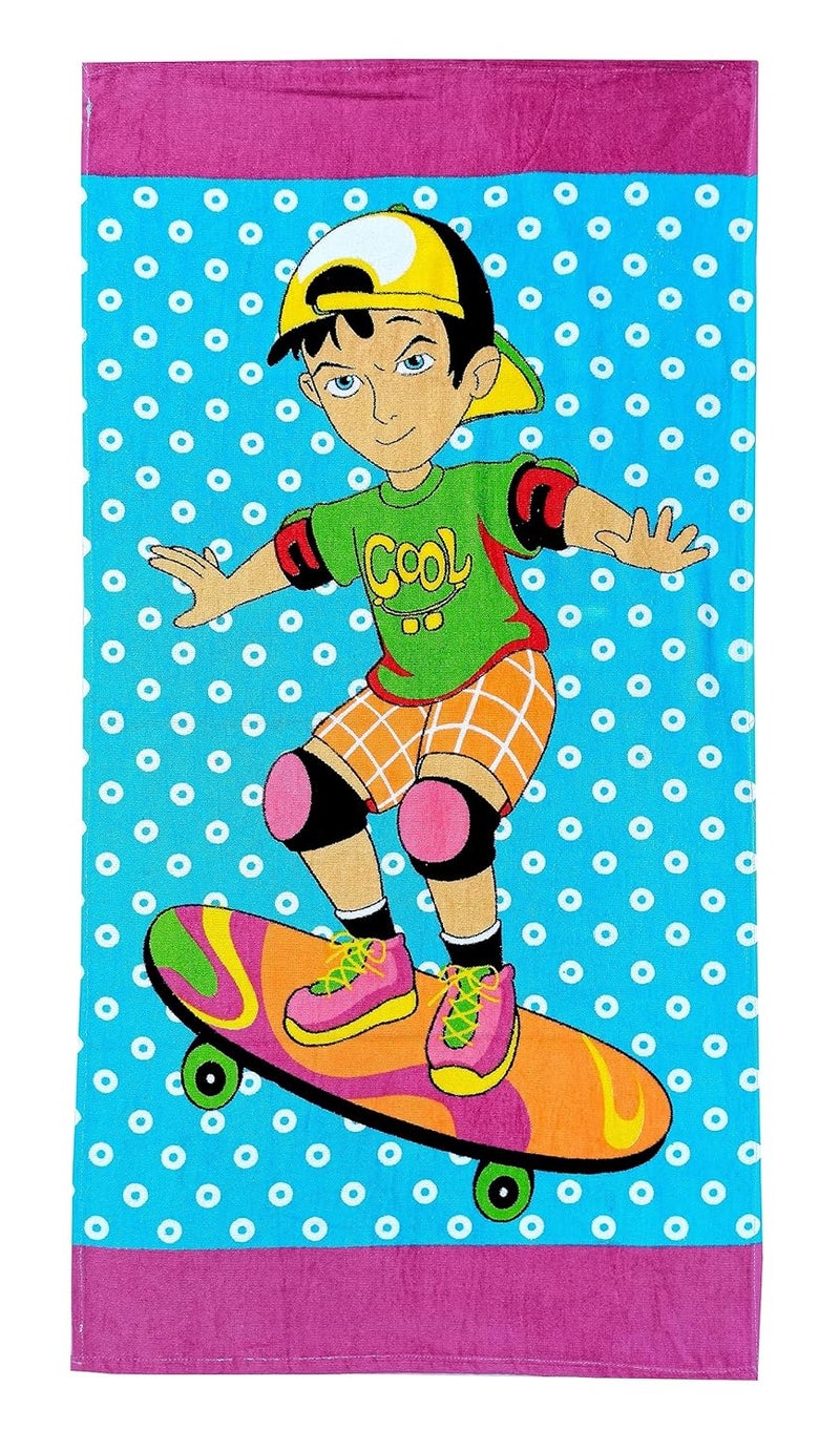 Mandhania Mandhania Cotton Cartoon Printed Kids Bath Towel for Boys N Girls Pack of 1  - Image 1