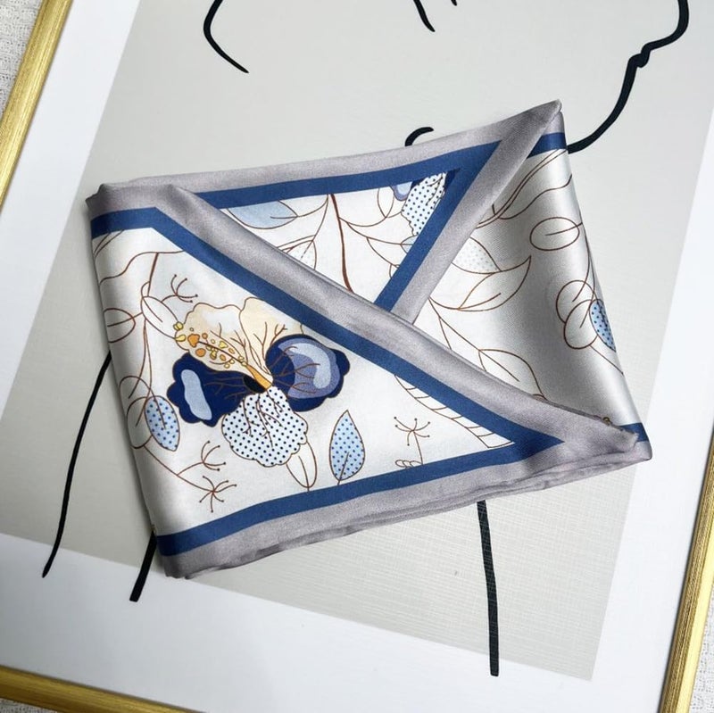 Julunar Hair Scarf for Women Silky Long Neck Head Scarves Purse Bag Scarfs for Handbag Satin Headscarf - Image 2