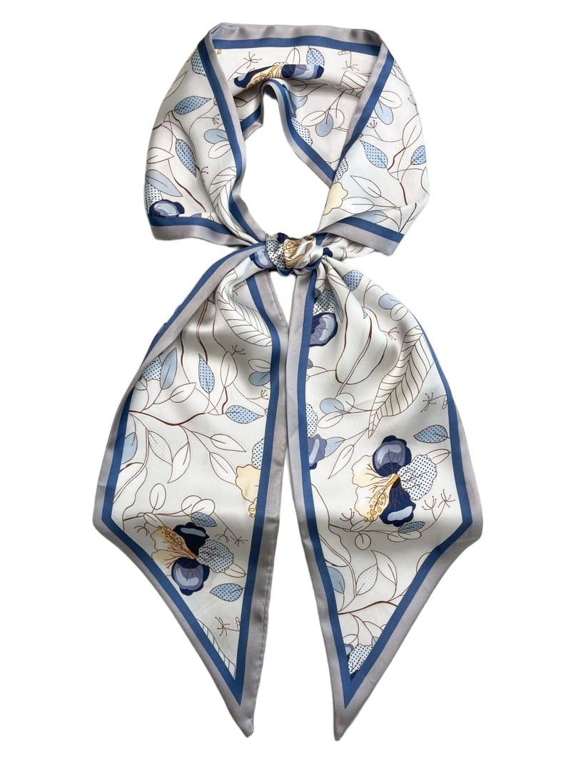 Julunar Hair Scarf for Women Silky Long Neck Head Scarves Purse Bag Scarfs for Handbag Satin Headscarf - Image 1