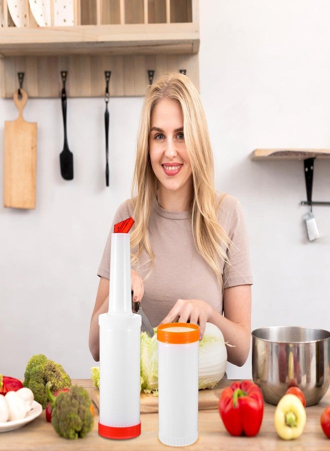 ٦ قطع من عبوات صب العصير البلاستيكية الملونة، سعة ٣٤ أونصة، موزعات عصير مناسبة للحفلات المنزلية ولوازم المطبخ - Image 5
