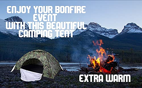 Harions Polyester Military Waterproof 4 Person Picnic Camping Army Green Portable Dome Tent (4 Person Tent) - Image 4