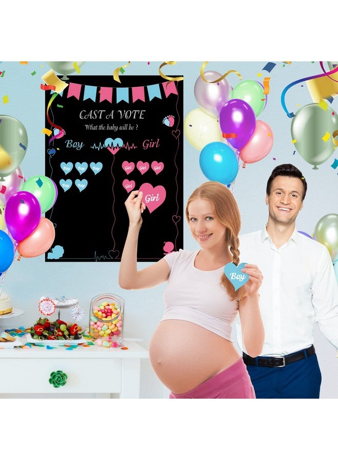 أستارون ديكورات نادرة من ASTARON للكشف عن جنس الطفل، لعبة الكشف عن جنس الطفل، 72 قطعة من الملصقات، التصويت على ذكر أو أنثى، لوازم الحفلات للكشف عن جنس الطفل - Image 5