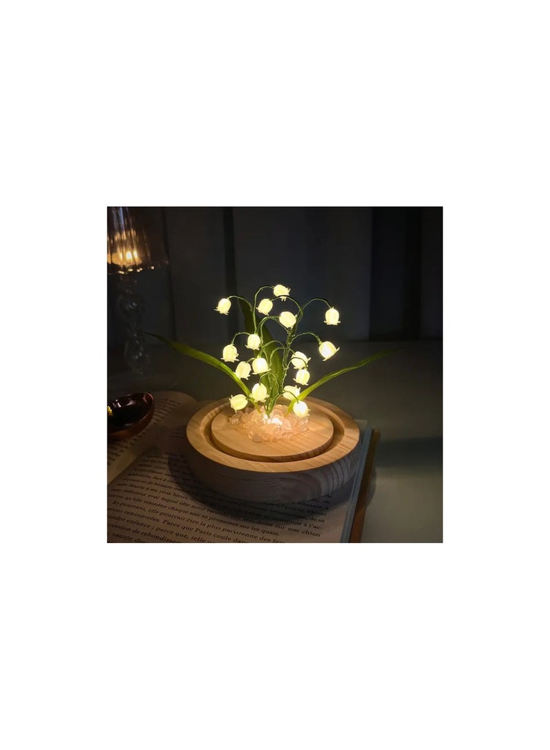 Altheqa Lily of The Valley Flower Gifts for Women Glass Flowers Lily of The Valley Flower Décor Flower Lamp - Image 2