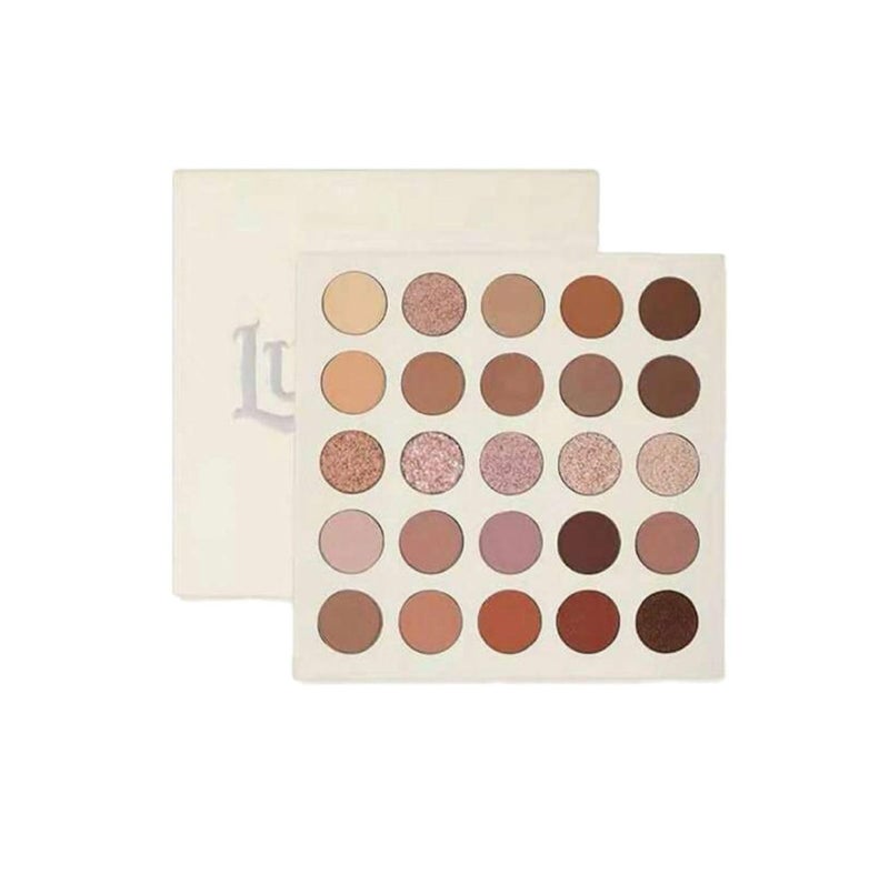 she in lucky me 25-Color Eyeshadow Palette With Cosmetic Brush
