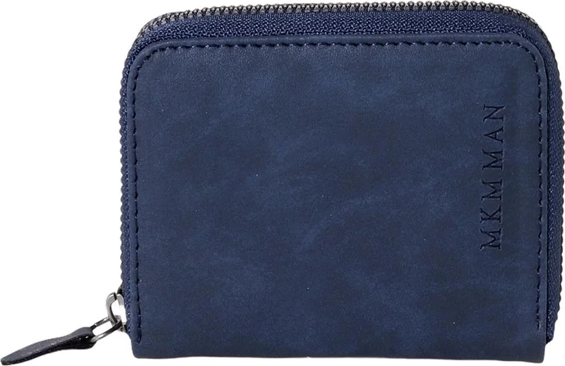 Mkm Föz 0444 Navy Blue Zippered Card Holder Wallet