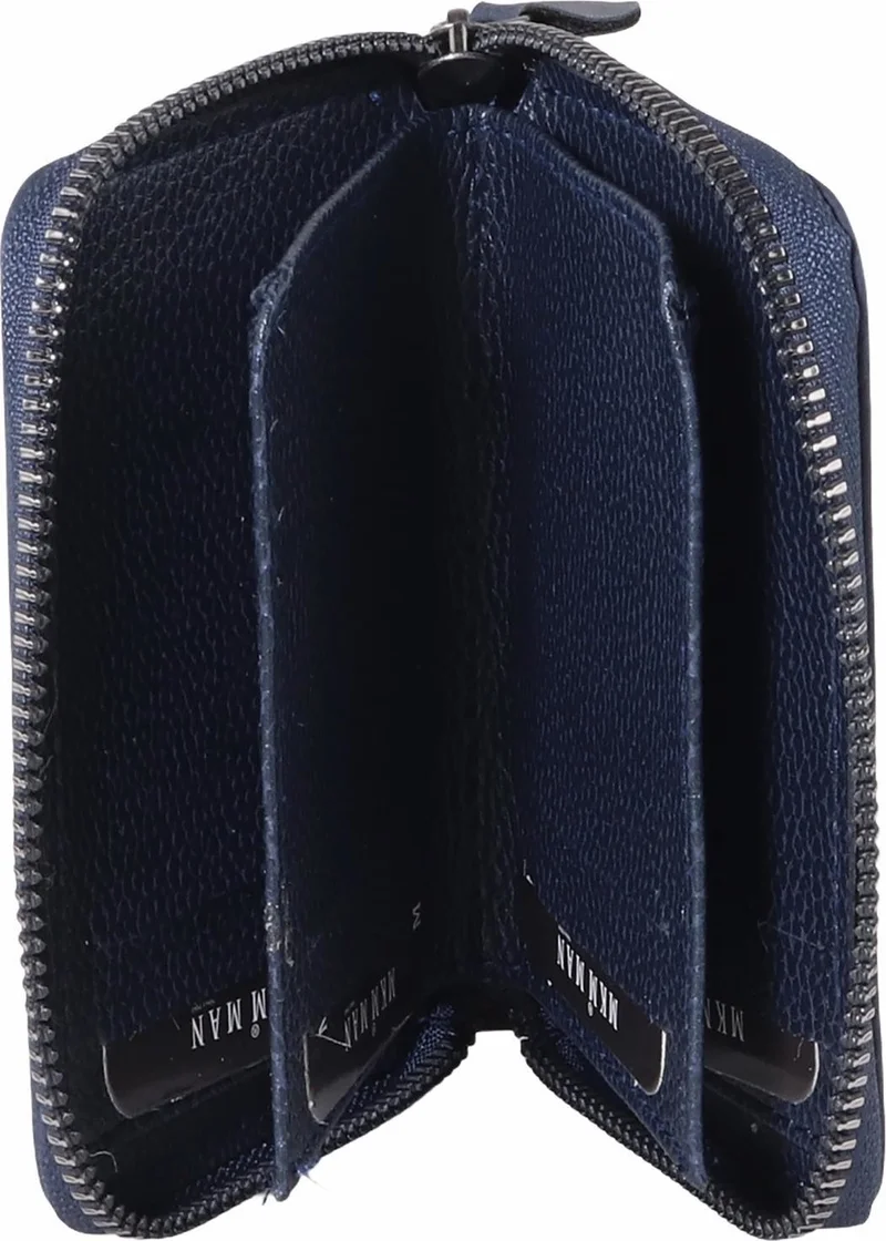Mkm Föz 0444 Navy Blue Zippered Card Holder Wallet