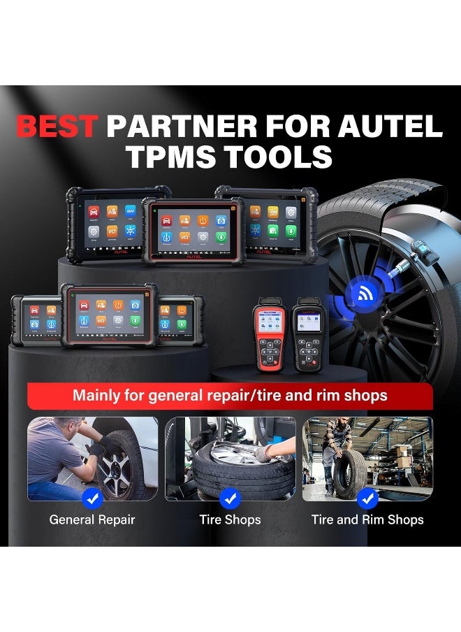 Autel - Autel TPMS Sensor Set of 4, MX-Sensor 2in 1 Dual Frequency 315MHz + 433MHz Press-in OE-Level Universal TPMS Sensors Programmable by Autel TPMS Tool Compatible with TS408S TS508WF TS601 (Metal Valves) - Image 1