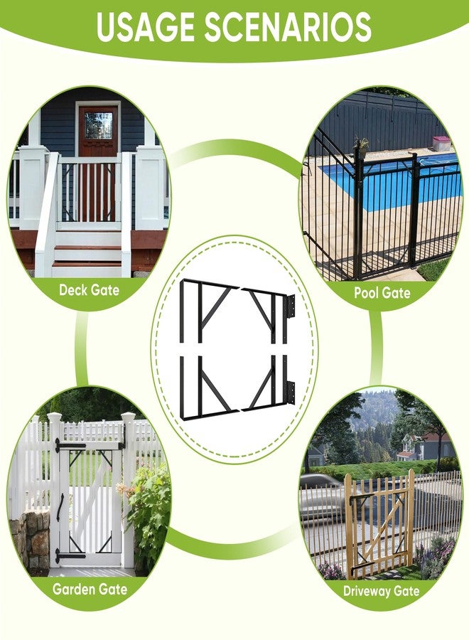 BarnSmith Heavy Duty Anti-Sag Gate Hardware Kit - Steel Brackets with Welded Hinges for Wooden Fence, Driveway, Corral Gates - Fence Gate Kit, Gate Hinges (Door Not Included) - Image 5