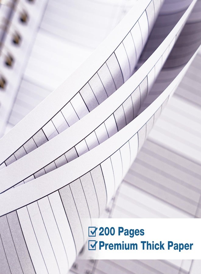 MaaIbok Appointment Book - Salon Appointment Book, 11.5" x 4.7", Hourly Planner, 2 Columns, Undated, 6 AM - 9 PM, Spiral Bound, 200 Pages, Colorful - Image 4