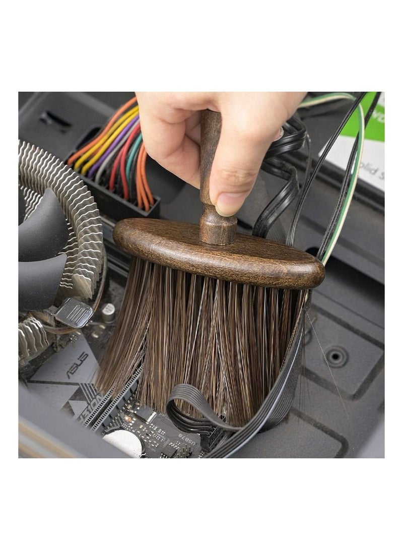 Wooden Soft Brush Keyboard cleaning kit Multifunctional cleaning brushes Car interior cleaning tools Crevice dust removal brush - Image 4