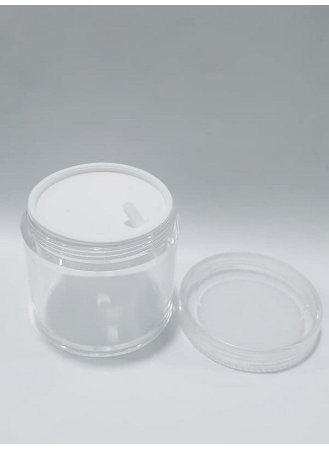 Purenso Select - 6 Pcs of 100ml Clear Acrylic Jar & Clear Cap with Foam Liner for Beauty, Cream, Blends, Skin Care, Face Scrubs, Travel, Toners, Cosmetic & DIY - Image 1