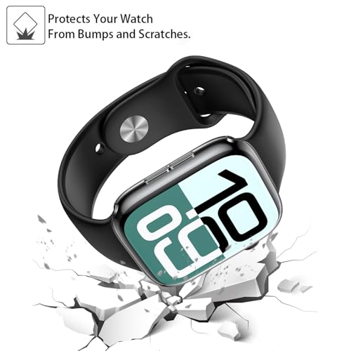 JULK [2 Pack] JULK 46mm Case with Screen Protector for Apple Watch 11 (2025), Slim Guard Bumper, Full Coverage Soft TPU Protective Cover for iWatch Series 11/10 46mm, 2 Transparent - Image 4