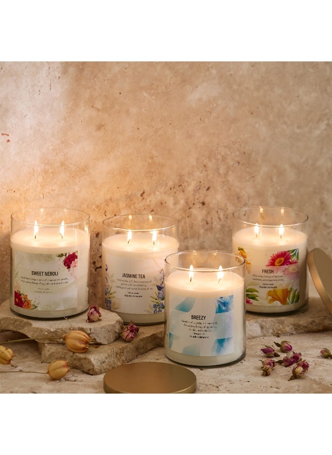 Home Box Aure Jasmine Tea Fragrance Jar Candle with Metal Lid - 510 g  - Image 4