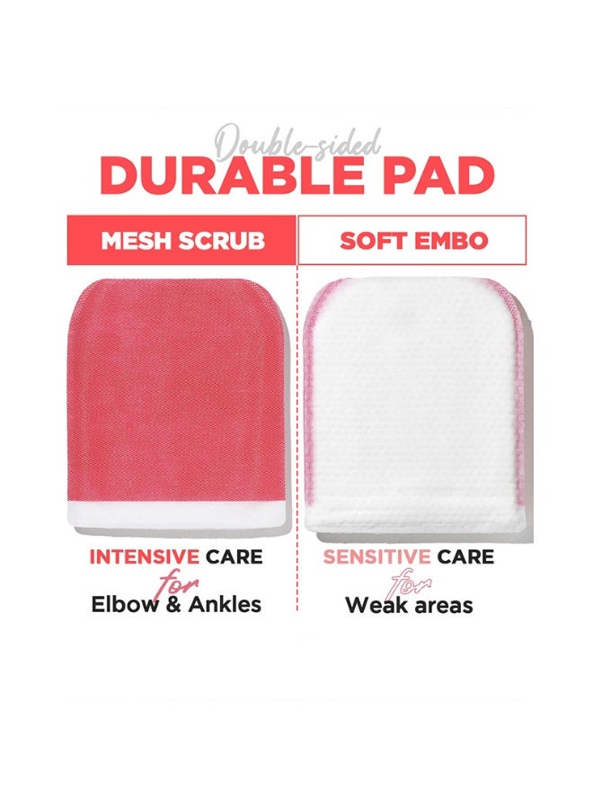 KL 8 PCS Body Peeling Pad With Mom's Bath Recipe, All in One Bubble Body Wash  Scrub Gloves, Intense Exfoliating Mitts for Dead Skin Cells, Goosebumps and Scaly Skin - Image 4