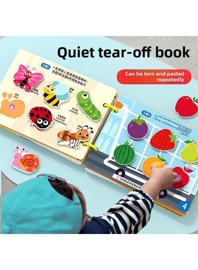 Baby Tearing Book Puzzle Enlightenment Quiet Hand Tearing Book Early Education Hook And Loop Pull Paste Baby Children's Toys 0-3 Years Old-Color:[cute Animals + Transportation + Dinosaur Paradise]-Specification:Guaranteed Authenticity [magic Book For 0-3 Years Old]