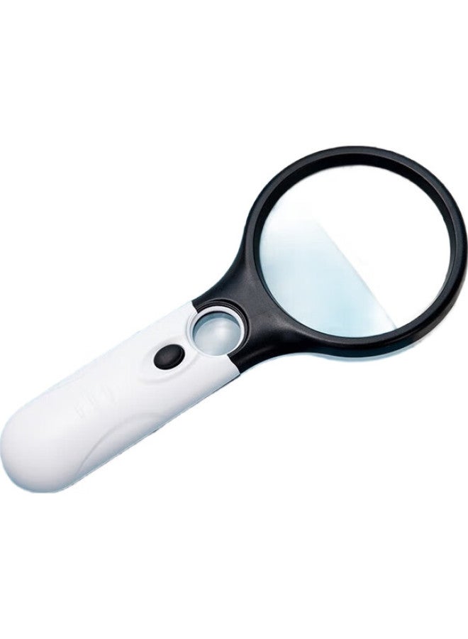 JAJALIN Handheld Magnifying Glass For Elderly, High-Definition Newspaper Reading With Light, Student Dual Lens 20X Auxiliary Lens, Main Lens 3-5X - Image 2