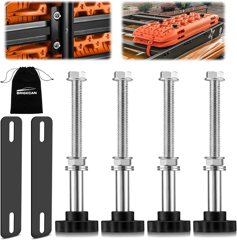 BRIGECAN Traction Board MOUNTING KIT, Easy-to-Install Recovery Board Mount, Safety Traction Board Mount, Universal Recovery Board Mounting Kit with 4.72"~6.69" Hole Spacing, 1 Year Warranty - Image 1