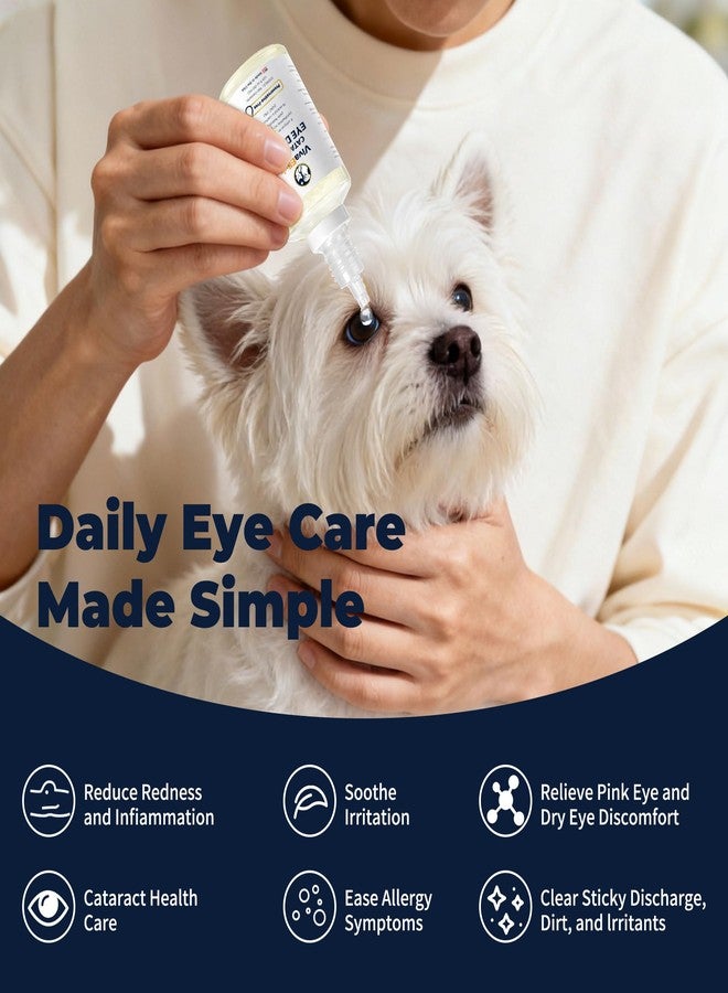 VivaElixir Dog Eye Drops, Cataract Eye Drops for Dogs, Daily Eye Care for Moisture, Comfort & Cleanliness, Tear Stain Support, Lubricating Ophthalmic Solution & Sodium Hyaluronate, Gentle Formul -50ML - Image 2