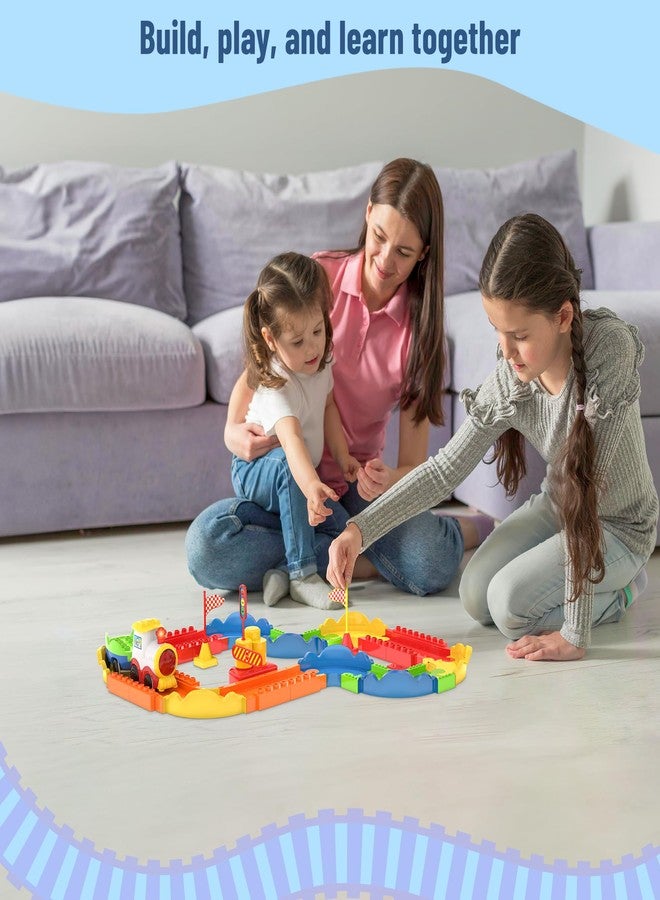 Mirana Block Rider Toy Train Set with Colorful & Multiple Track Layout, USB Rechargeable Type-C Engine, Various Sound Modes - Vande Bharat, Rajdhani, Delhi Metro, Kids 2-8 Years (Basic - 47 Pcs) - Image 4