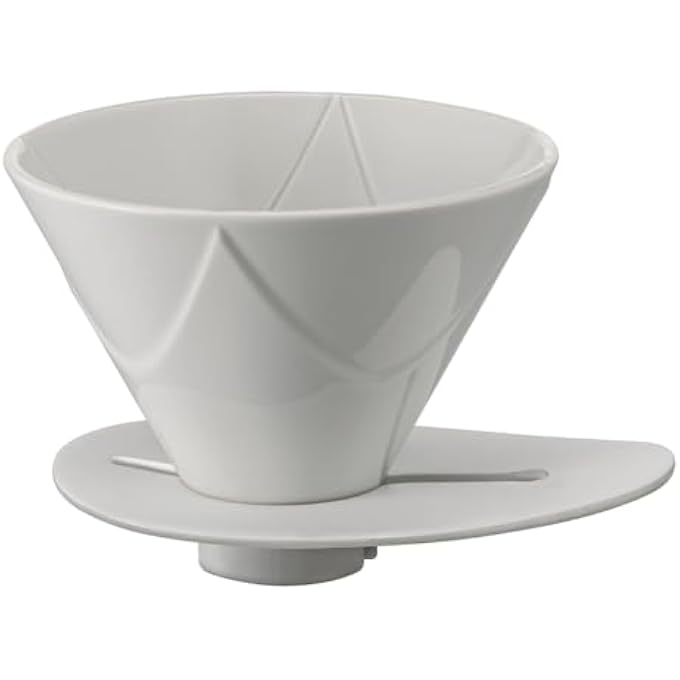 Hario V60 Mugen Ceramic Coffee Dripper 02 Single Pour Over Brewer For Filter Coffee 24Cups  White - Image 2