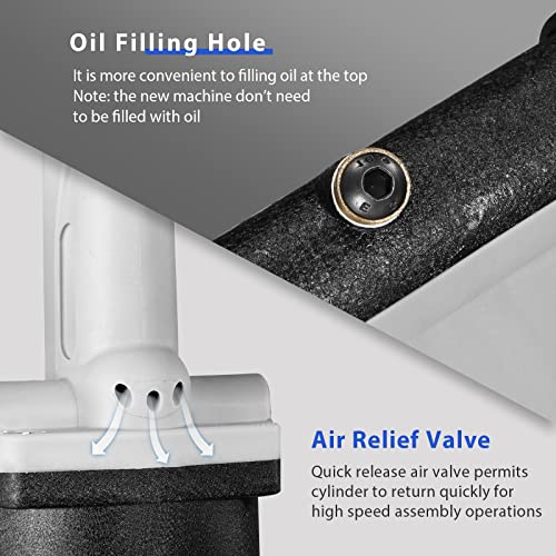KIARUO Pneumatic Rivet Gun S30 Self-Suction Air Rivet Gun 3/16" 5/32" 1/8" 3/32" Hydraulic Riveter with 1 Set of Extra Jaws - Image 5