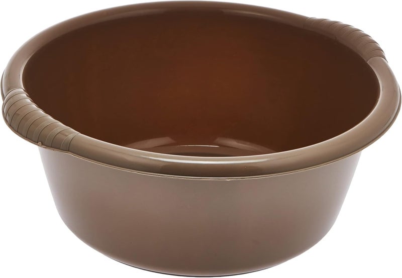 Plastic Forte Elegance Round Wash Tub, 10 Litre Capacity, Multipurpose Plastic Basin for Laundry & Household Use, Assorted Colors - Image 1