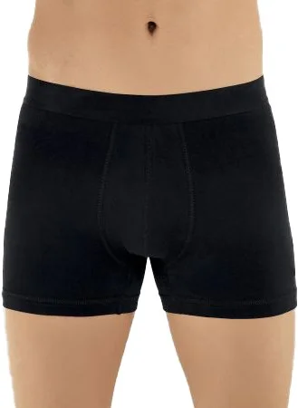 بلونس Men's Cotton Lycra Flexible Black Boxer 4 Pieces