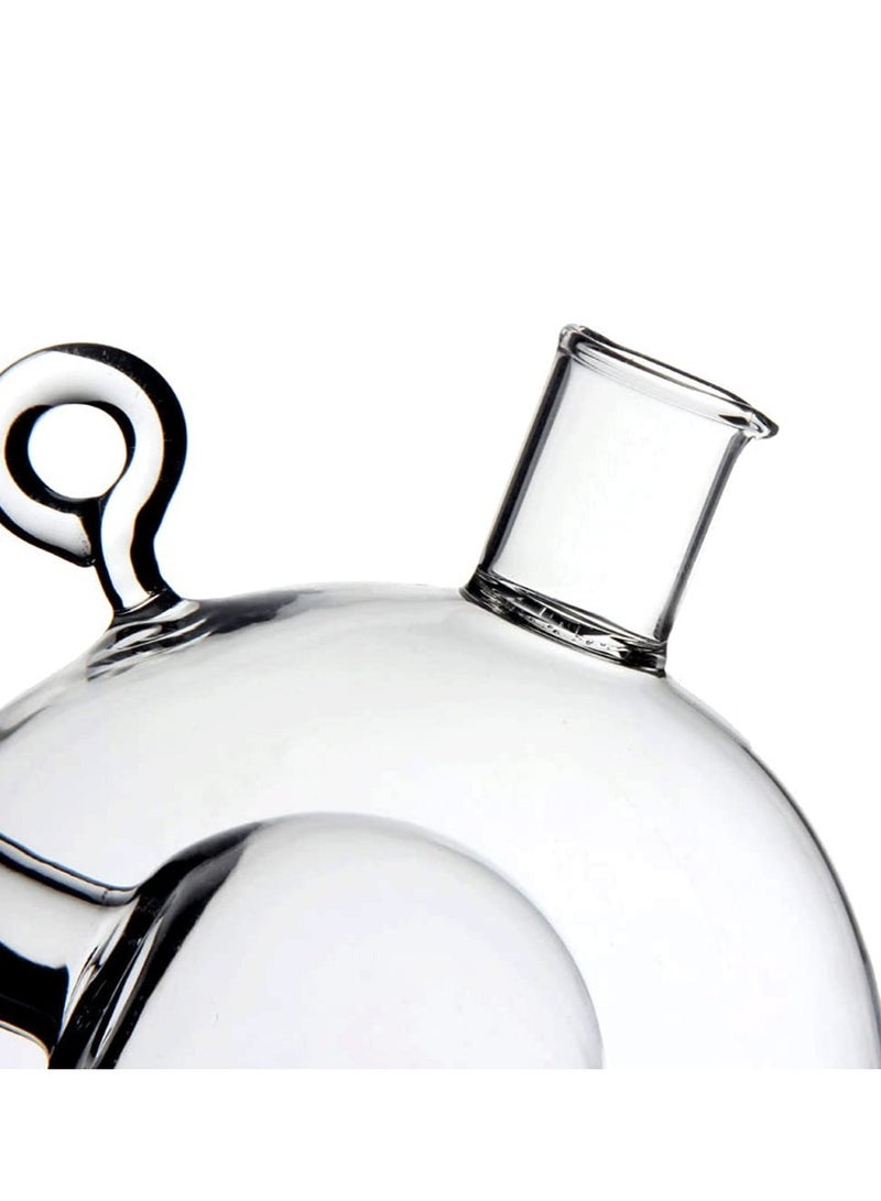 سيوسي موزع الزيت والخل 2 في 1، زجاجات إبريق زجاجي للمطبخ مع سدادات الفلين، وعاء صنبور مزدوج لزيت الزيتون والخل، مثالي للطهي - Image 4