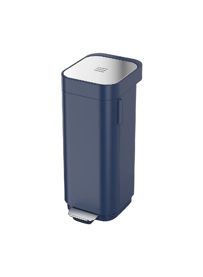 Joseph Porta Soft-Closing Lid Fingerprint-Proof Coating Pedal Bin Midnight Blue 40 Liter 30122  - Image 1