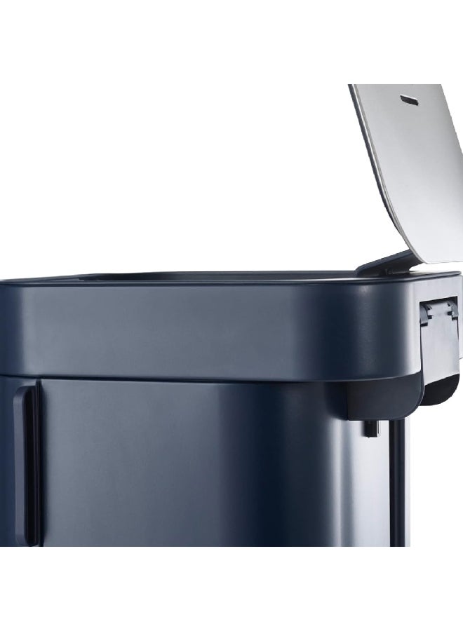 Joseph Porta Soft-Closing Lid Fingerprint-Proof Coating Pedal Bin Midnight Blue 40 Liter 30122  - Image 3