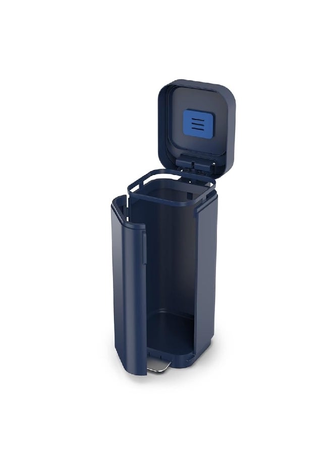 Joseph Porta Soft-Closing Lid Fingerprint-Proof Coating Pedal Bin Midnight Blue 40 Liter 30122  - Image 2