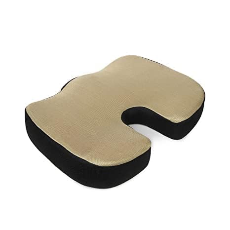 WOX MOX WOX MOX Seat Cushion Lumbar Support Pillow with Adjustable StrapChair Cushions for Sciatica Pain Reliefwith Washable Cover Memory Foam for Car Travel and Wheelchair 