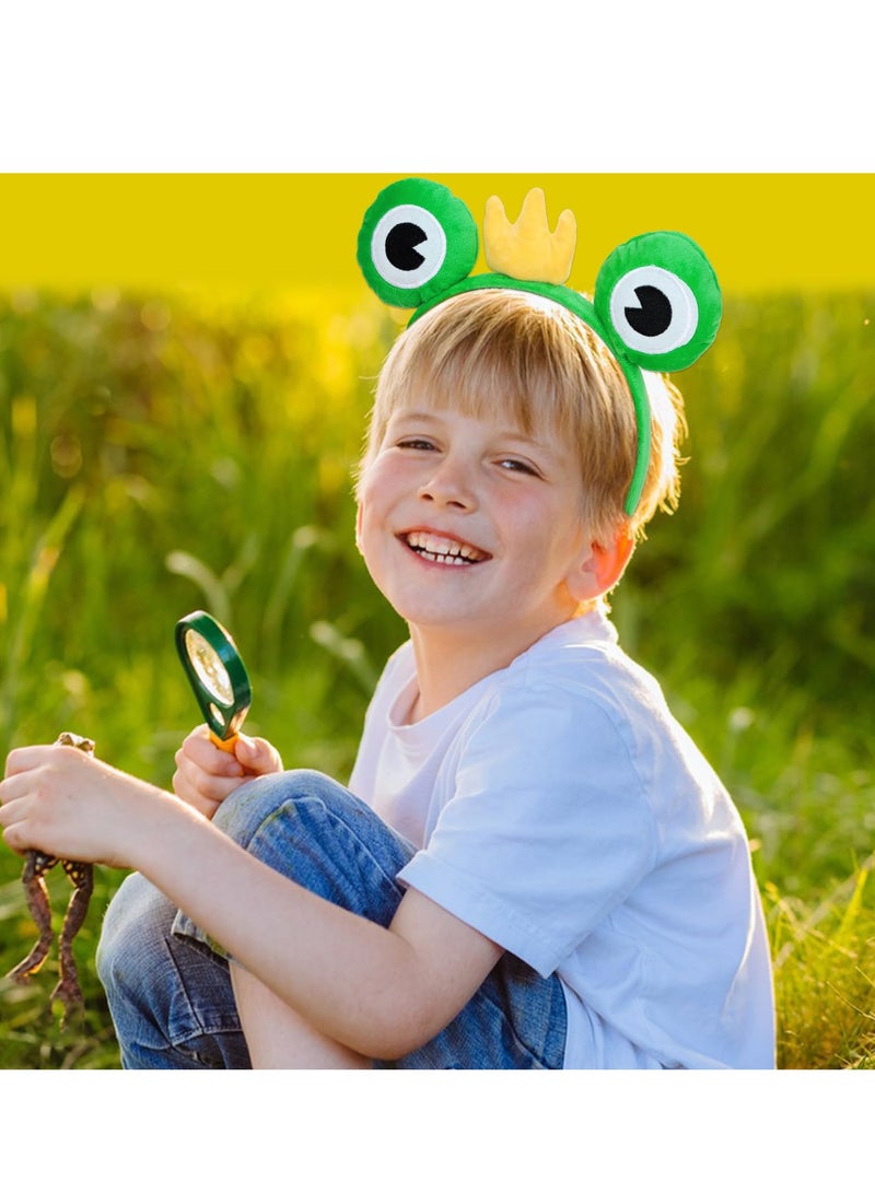 Loquat Headband and Horn Headband Cartoon Headband Weirdly Cute Big Eyed Frog Headband for Wash Face SPA Party Decoration Headdress Cosplay Costume Headwear Handmade Headpiece Makeup Hair - Image 4