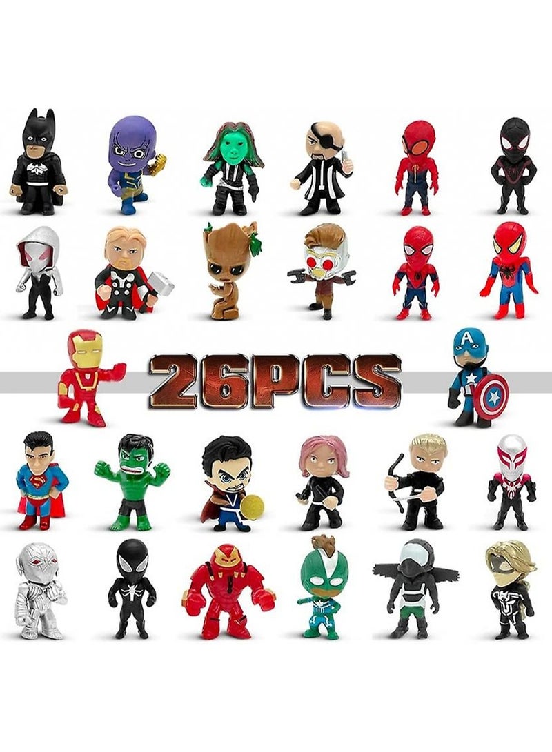 26 Pieces Of Mini League Iron Spider Man Hulk Toy Model Doll Gashapon Doll Ornaments Toys - Image 2