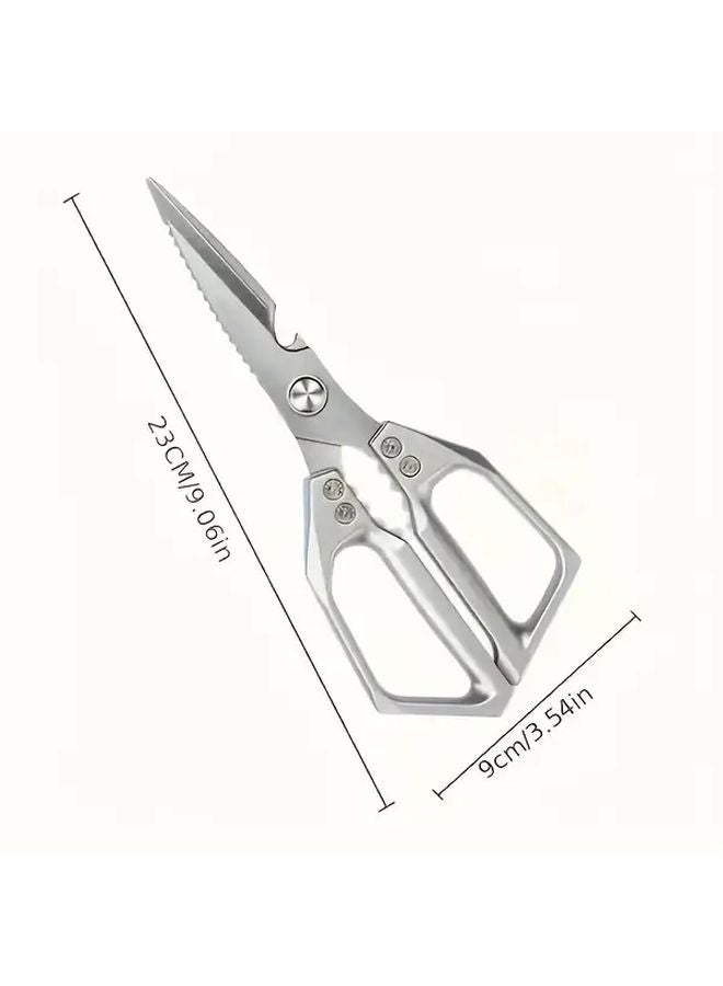 مقص مطبخ من الفولاذ المقاوم للصدأ مع غمد، ومفرمة دواجن ولحوم للمنزل والمطعم ومتجر الجزارة - Image 4